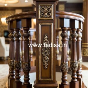 Stylish Brass Wood Balcony Decor Ideas No-0054