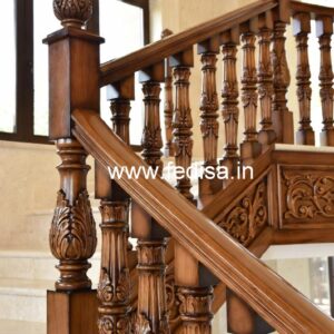 Luxury Brass Wood Staircase Fence No-0055