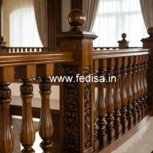 Elegant Brass Wood Handrails for Stairs No-0074