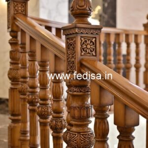 Premium Brass Wood Railings with Golden Touch No-0078