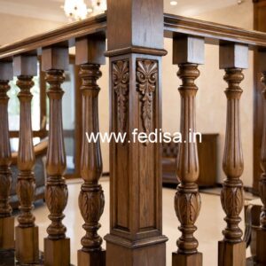 Premium Brass Wood Fence for Balcony No-0099