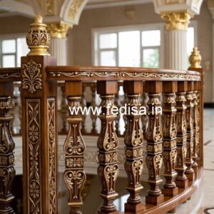 Modern Brass Wood Fence with Contemporary Style No-0108