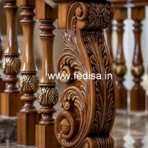 Elegant Brass Wood Stair Fence Collection No-0110
