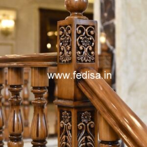 Luxury Brass Wood Railings with Elegant Finish No-0115