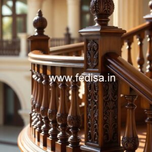 Decorative Brass Wood Railings with Golden Finish No-0131
