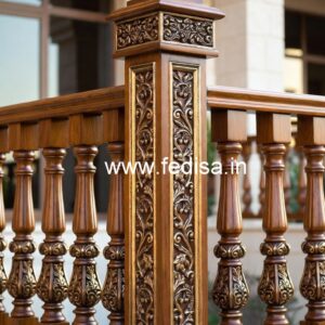 Modern Brass Wood Balcony Design Ideas 2026 No-0133