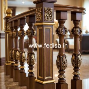 Elegant Brass Wood Fence Inspiration for Homes No-0134