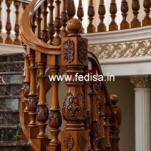 Decorative Brass Wood Fence for Duplex House No-0143