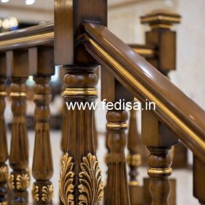 Decorative Brass Wood Staircase Inspiration No-0149