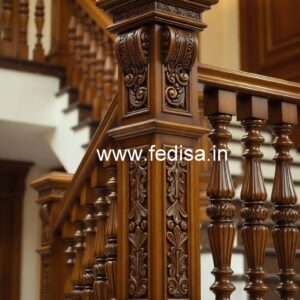 Modern Brass Wood Staircase Collection 2026 No-0160