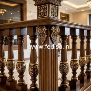 Elegant Brass Wood Staircase Trends 2026 No-0164