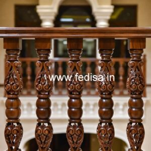 Decorative Brass Wood Interior Railings Collection No-0178