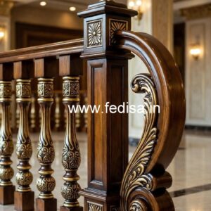 Luxury Brass Wood Fence with Elegant Style No-0179