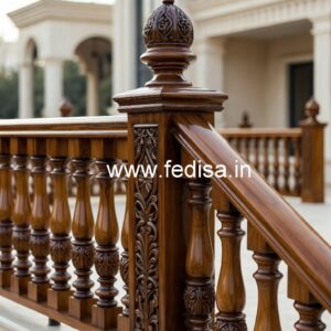 Modern Brass Wood Handrails for Stylish Homes No-0182