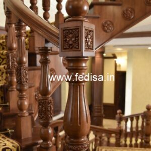 Luxury Brass Wood Balcony Railings Collection No-0203