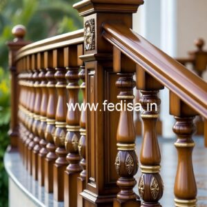 Premium Brass Wood Balcony Fence Trends No-0206