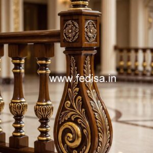 Elegant Brass Wood Fence with Modern Finish No-0209