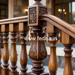 Decorative Brass Wood Staircase Handrail Inspiration No-0211