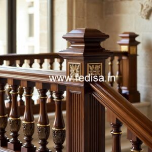 Luxury Brass Wood Railings for Rich Homes No-0216