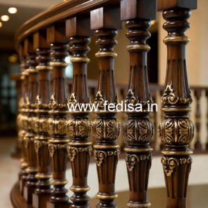 Stylish Brass Wood Fence Collection for Homes No-0225