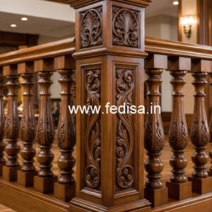 Decorative Brass Wood Railings for Contemporary Homes No-0228
