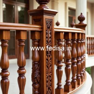 Luxury Brass Wood Balcony Handrails for Villas No-0235