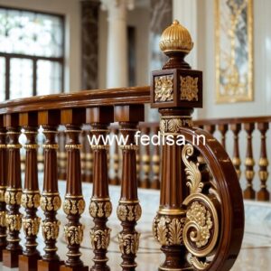 Modern Brass Wood Staircase Decor Inspiration No-0236