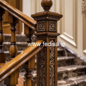 Elegant Brass Wood Balcony Fence Inspiration No-0238
