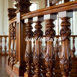 Decorative Brass Wood Stair Fence Trends No-0240