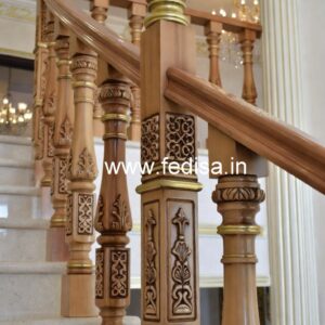 Stylish Brass Wood Fence Inspiration for Dream Homes No-0249
