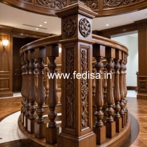 Elegant Brass Wood Balcony Decor Inspiration No-0250