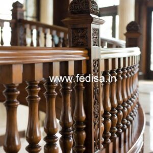 Luxury Brass Wood Railings for Contemporary Homes No-0259