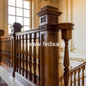Premium Brass Wood Balcony Handrails with Rich Style No-0263