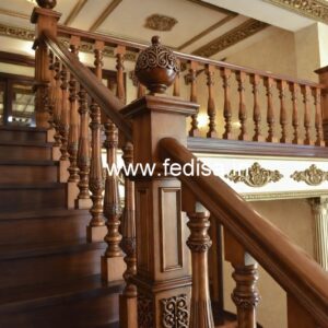 Elegant Brass Wood Handrails with Modern Touch No-0268