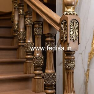 Decorative Brass Wood Fence for Stylish Homes No-0270