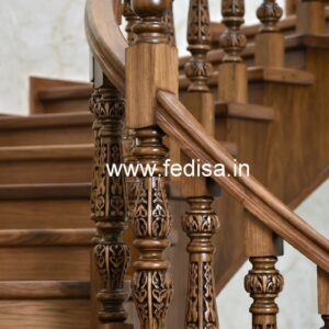 Elegant Brass Wood Railings with Rich Look No-0280