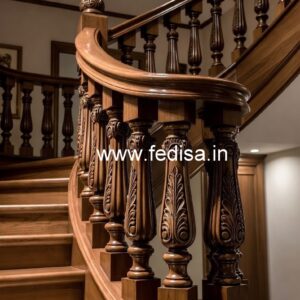 Premium Brass Wood Railings for Interior Design No-0287