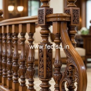 Modern Brass Wood Handrails for Rich Interiors No-0290