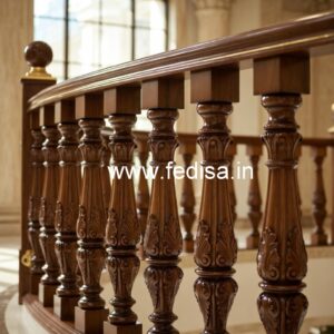 Premium Brass Wood Railing Collection No-0307