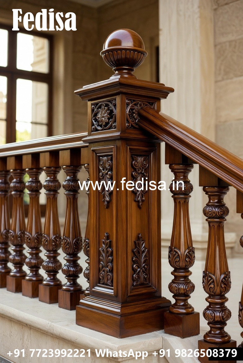 Brass Wood Railing for Duplex House No-0310