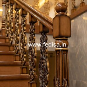 Brass Wood Balcony Fence Design No-0316