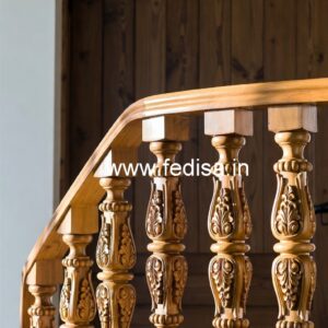 Luxury Wooden Railings with Brass Finish No-0319