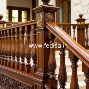 Premium Brass Wood Staircase Collection No-0323