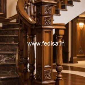 Stylish Brass Wood Railings for Villas No-0324