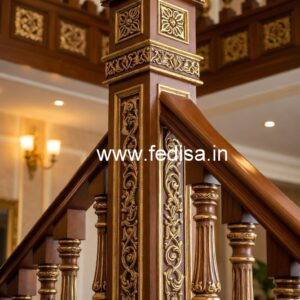 Brass Wood Railings for Contemporary Homes No-0333