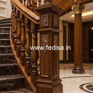Stylish Brass Wood Balcony Decor Ideas No-0354