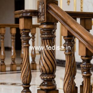 Decorative Brass Wood Balcony Fence No-0357