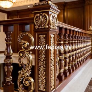 Stylish Brass Wood Fence Collection No-0362