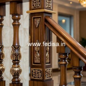 Beautiful Brass Wood Stair Fence Ideas No-0370
