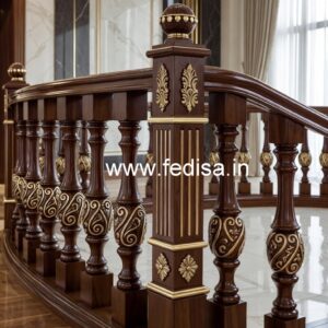 Brass Wood Staircase Banister Collection No-0372